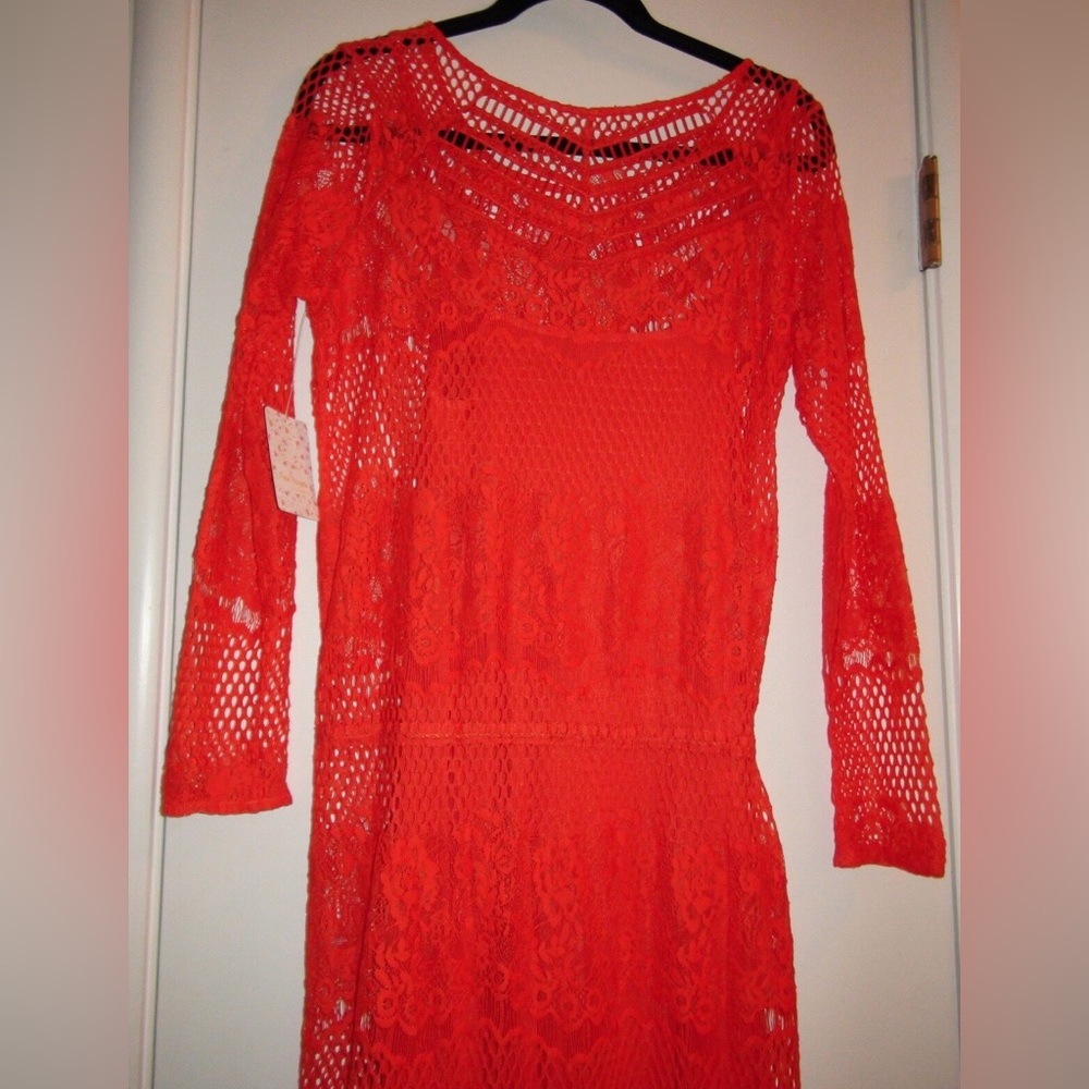 Free People Dress Luna Lace in Pimento - Picture 10 of 11